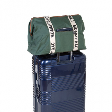 Geanta de infasat Childhome Mommy Bag Signature Verde [4]