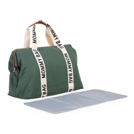 Geanta de infasat Childhome Mommy Bag Signature Verde [2]