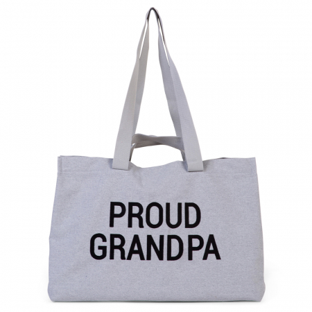 Geanta Childhome Proud Grandpa Gri