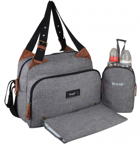 Genti bebe - Geanta de infasat Baby On Board Titou City Grey