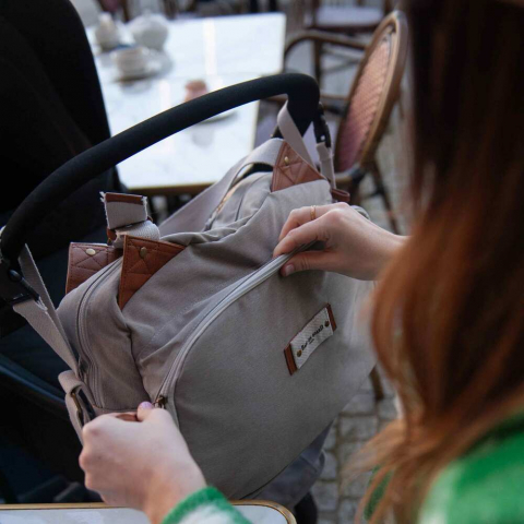 Geanta de infasat Baby On Board Titou Greige [9]