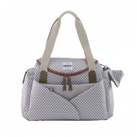 Genti bebe - Geanta de infasat Beaba Sydney II Playprint Grey
