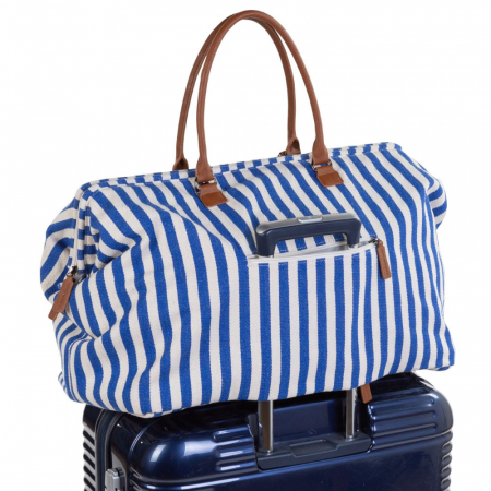 Geanta de infasat Childhome Mommy Bag Albastru/Alb [3]