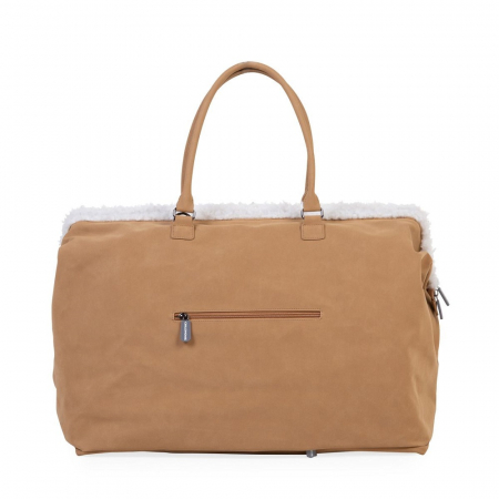 Geanta de infasat Childhome Mommy Bag, aspect piele intoarsa Bej [1]