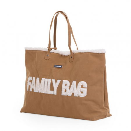 Geanta Childhome Family Bag, aspect piele intoarsa Bej-Resigilat [1]