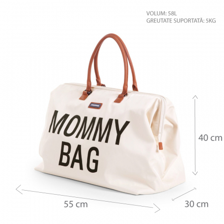 Geanta de infasat Childhome Mommy Bag Ecru [4]