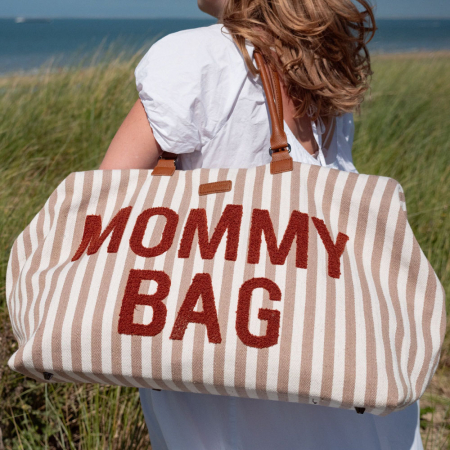 Geanta de infasat Childhome Mommy Bag Nude/Alb [5]