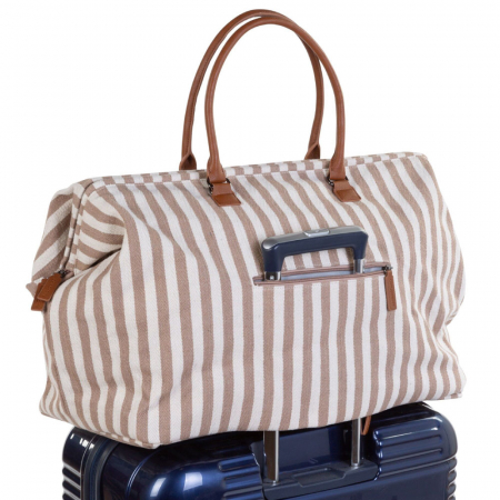 Geanta de infasat Childhome Mommy Bag Nude/Alb [3]