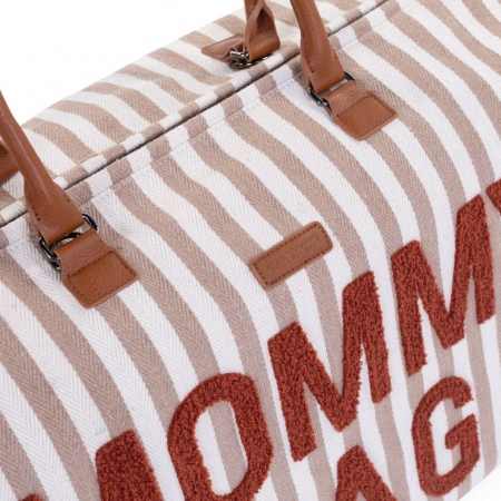 Geanta de infasat Childhome Mommy Bag Nude/Alb [4]