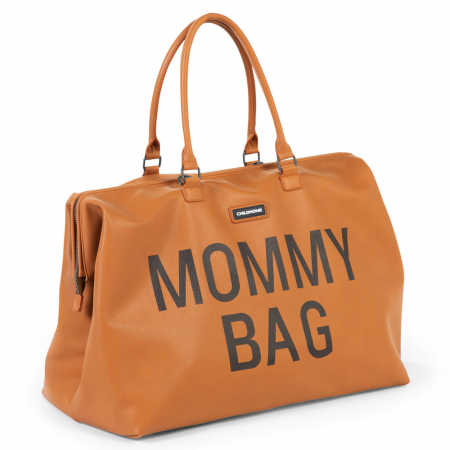 Geanta de infasat Childhome Mommy Bag piele ecologica Maro [1]