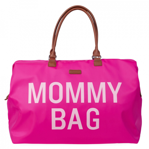 Genti bebe - Geanta de infasat Childhome Mommy Bag Pop Pink-Resigilat