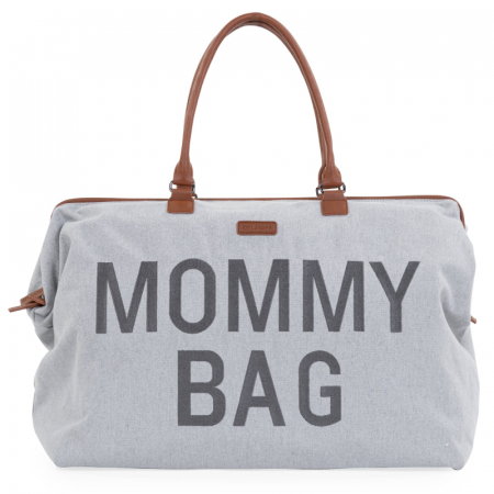 Genti bebe - Geanta de infasat Childhome Mommy Bag Panza Oxford Gri