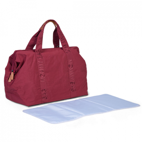 Geanta de infasat Childhome Mommy Bag Signature Urban Burgundy [1]
