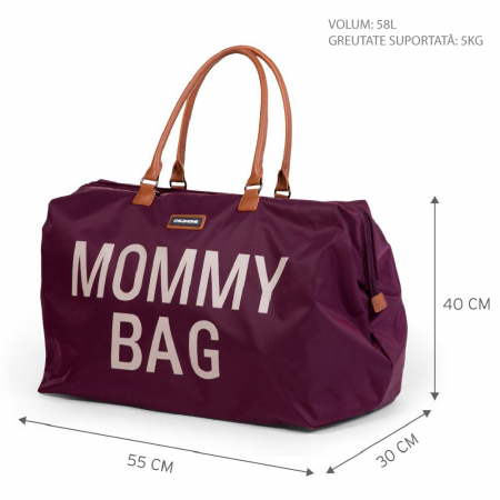 Geanta de infasat Childhome Mommy Bag Visiniu [5]