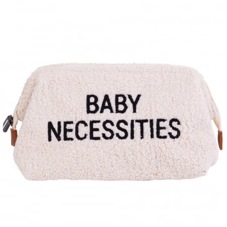 Genti bebe - Geanta de toaleta Childhome Baby Necessities Teddy Alb