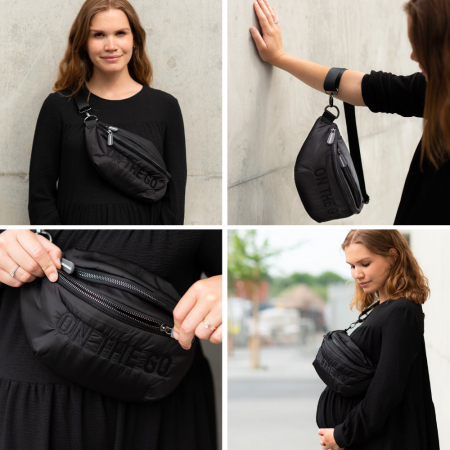 Geanta matlasata Childhome Banana On The Go Negru [3]