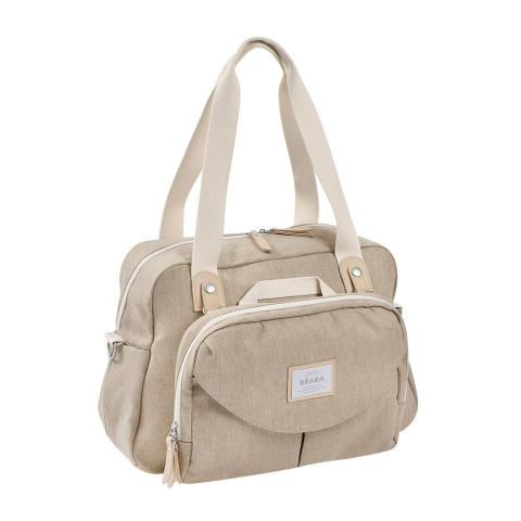 Genti bebe - Geanta scutece Beaba Geneve Eco din poliester reciclat Heather Gazelle