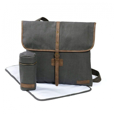 Accesorii transport copii - Geanta Unisex Pentru Scutece East Coast Satchel Silver Cloud