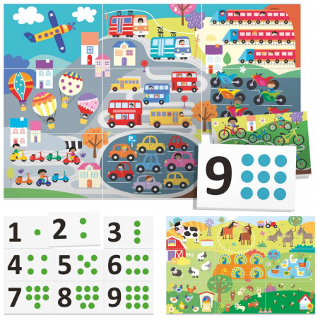 Jocuri educative - Headu - Montessori cartonase tactile cu numere
