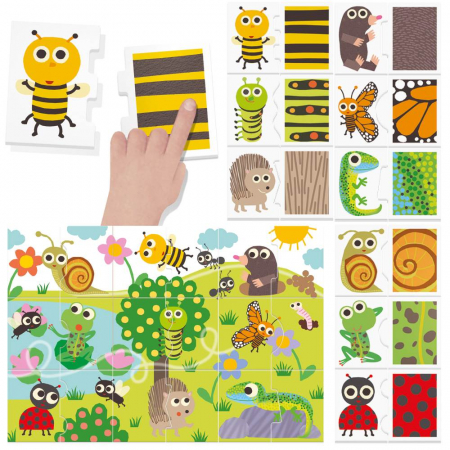 Jucarii interactive - Headu - Montessori puzzle atinge si observa