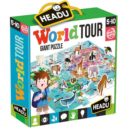 Jocuri tip puzzle - Headu Teacher Tested - Puzzle Turul Lumii