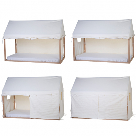 Husa cadru pat casuta Childhome 90x200 cm Alb [1]