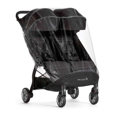 Accesorii transport copii - Husa de ploaie Baby Jogger pentru carucior gemeni City Tour 2 Double