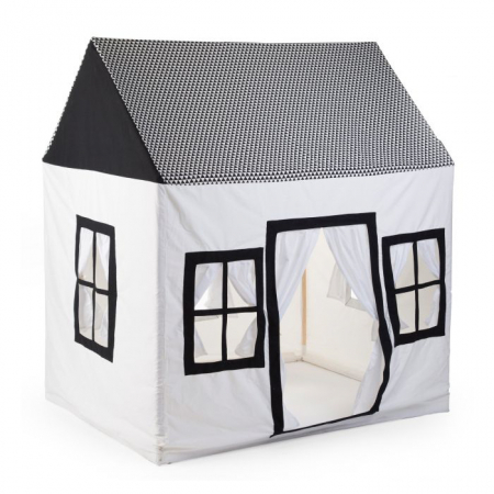 Decoratiuni - Casuta de joaca Childhome 125x95x145 cm Alb/Negru
