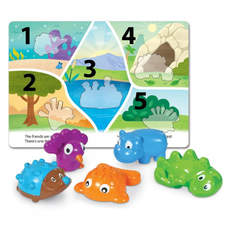 Jucarii educative - Invatam culorile & numerele cu Spike si prietenii
