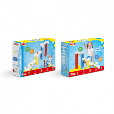 Seturi constructie copii - Joc de constructie - Labirintul bilutelor (79 piese)