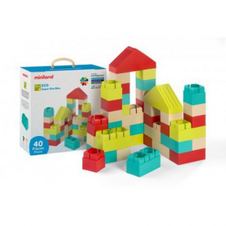 Constructii - Joc de construit Eco Kim Blocks 40 piese