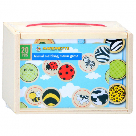 Jocuri tip puzzle - Joc de memorie din lemn Marionette 20 piese