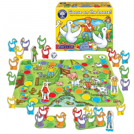 Jocuri educative - Joc de societate Orchard Toys Goose on the Loose
