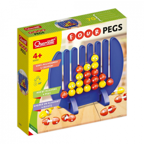 Jocuri educative - Joc de strategie Quercetti Four Pegs