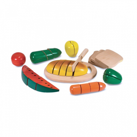 Jucarii de rol - Joc din lemn alimente de feliat Melissa and Doug