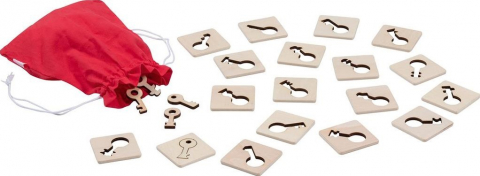 Joc din lemn, asociere si memorie Gaseste cheia potrivita [1]