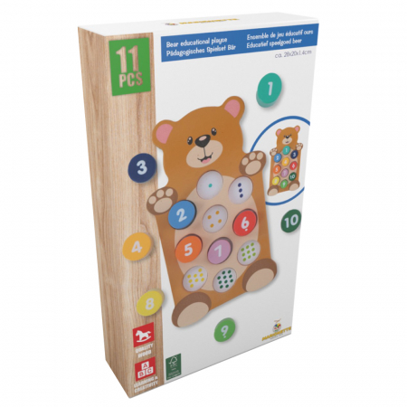 Jocuri educative - Joc educativ din lemn cu numere Marionette 11 piese