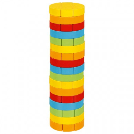 BlackFriday - Joc Jenga cu piese din lemn Turnul Rotund