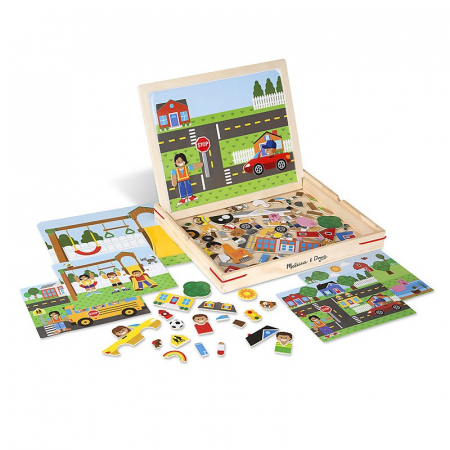Jocuri tip puzzle - Joc magnetic potriveste piesele Melissa & Doug