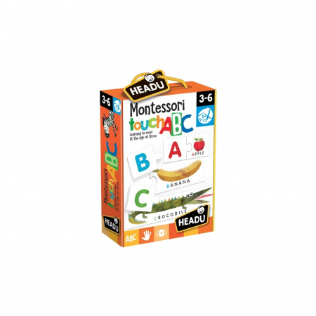 Jocuri educative -  Joc Tactil Montessori Abc Headu