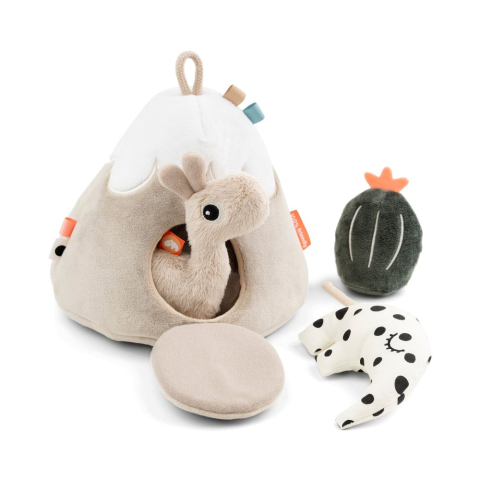 Jucarii bebelusi - Jucarie cu activitati Hide&Seek Mountain Done by Deer Lalee Colour Mix