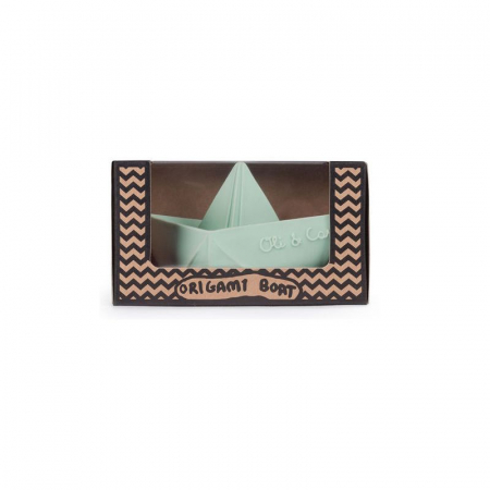 Jucarie de baie Oli and Carol barcuta origami menta [2]