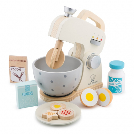 Jucarie de Lemn New Classic Toys Set Mixer Alb [0]