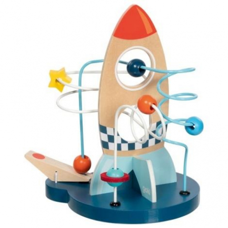 Jucarii bebelusi - Jucarie de motricitate pentru bebelusi Racheta Orbit 21 cu catapulta