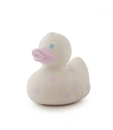 Jucarie de baie Oli and Carol Elvis duck cu buline roz [0]