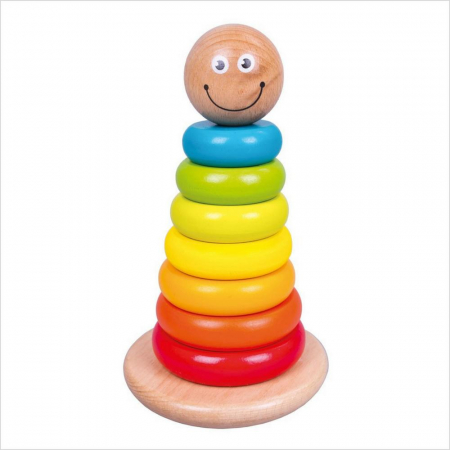 Jucarie Inele Jucause din Lemn, Bino [0]