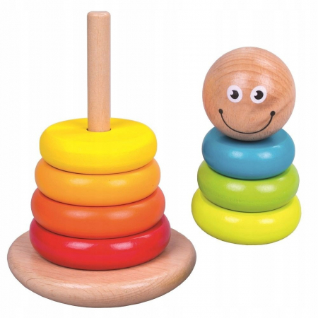 Jucarie Inele Jucause din Lemn, Bino [1]
