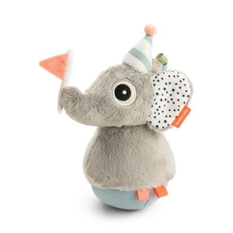 Jucarii bebelusi - Jucarie interactiva Done by Deer care revine in pozitie verticala Elefant