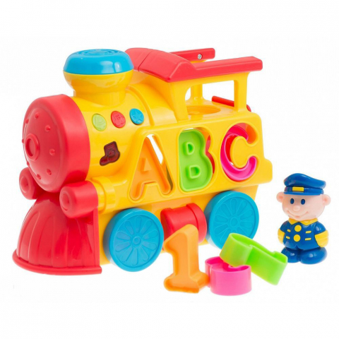 Jucarii bebelusi - Jucarie muzicala sortator tren BamBam