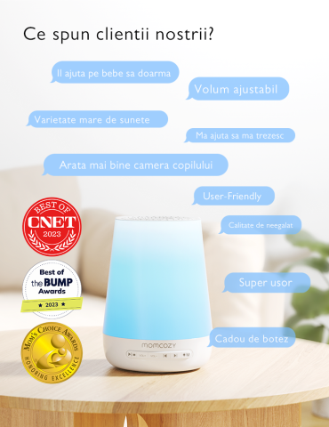 Lampa de veghe Smart Momcozy cu lumina reglabila, sunet si aplicatie [9]